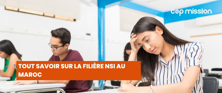 Filière NSI en mission française au Maroc : Préparation du bac NSI, premier bac NSI, épreuves bac NSI, filières du NSI, première baccalauréat Numérique et Sciences Informatiques au Maroc.